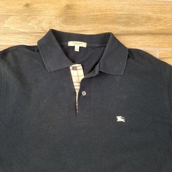 Burberry polo Black Nova Check Large Short Sleeve - Picture 3 of 8